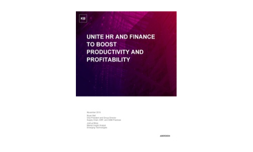 Aberdeen Report: Unite Finance and HR to Boost Productivity and Profitability
