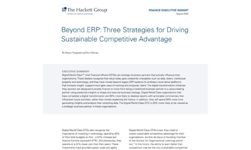 Beyond ERP: Three ways to drive sustainable competitive advantage