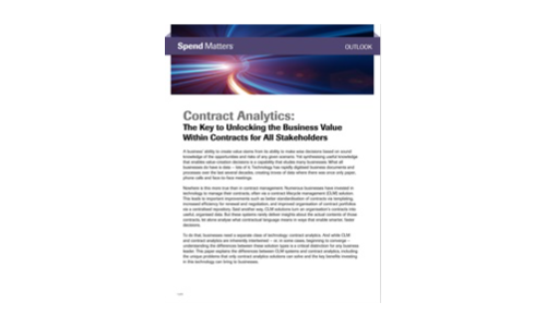 Contract Analytics: The Key to Unlocking the Business Value Within Contracts for All Stakeholders