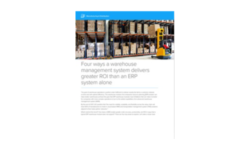 Four ways a warehouse management system delivers greater ROI than an ERP system alone