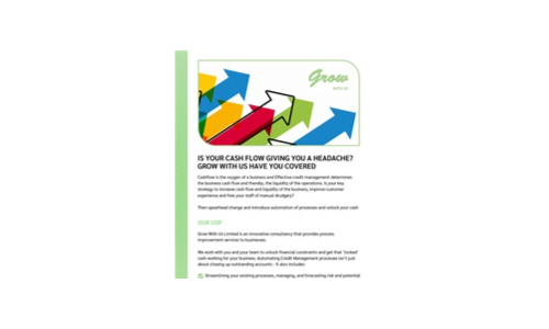 Is your cash flow giving you a headache? Grow with us have you covered!